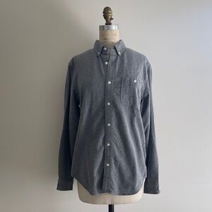 Classic Timeless Gray J.Crew Men's Flannel Grey Shirt Size Medium